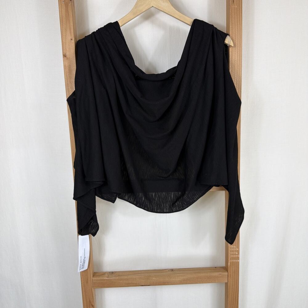 Eddie Bauer Black Shrug Zip Pocket #1331 Size One Size - Picture 2 of 4